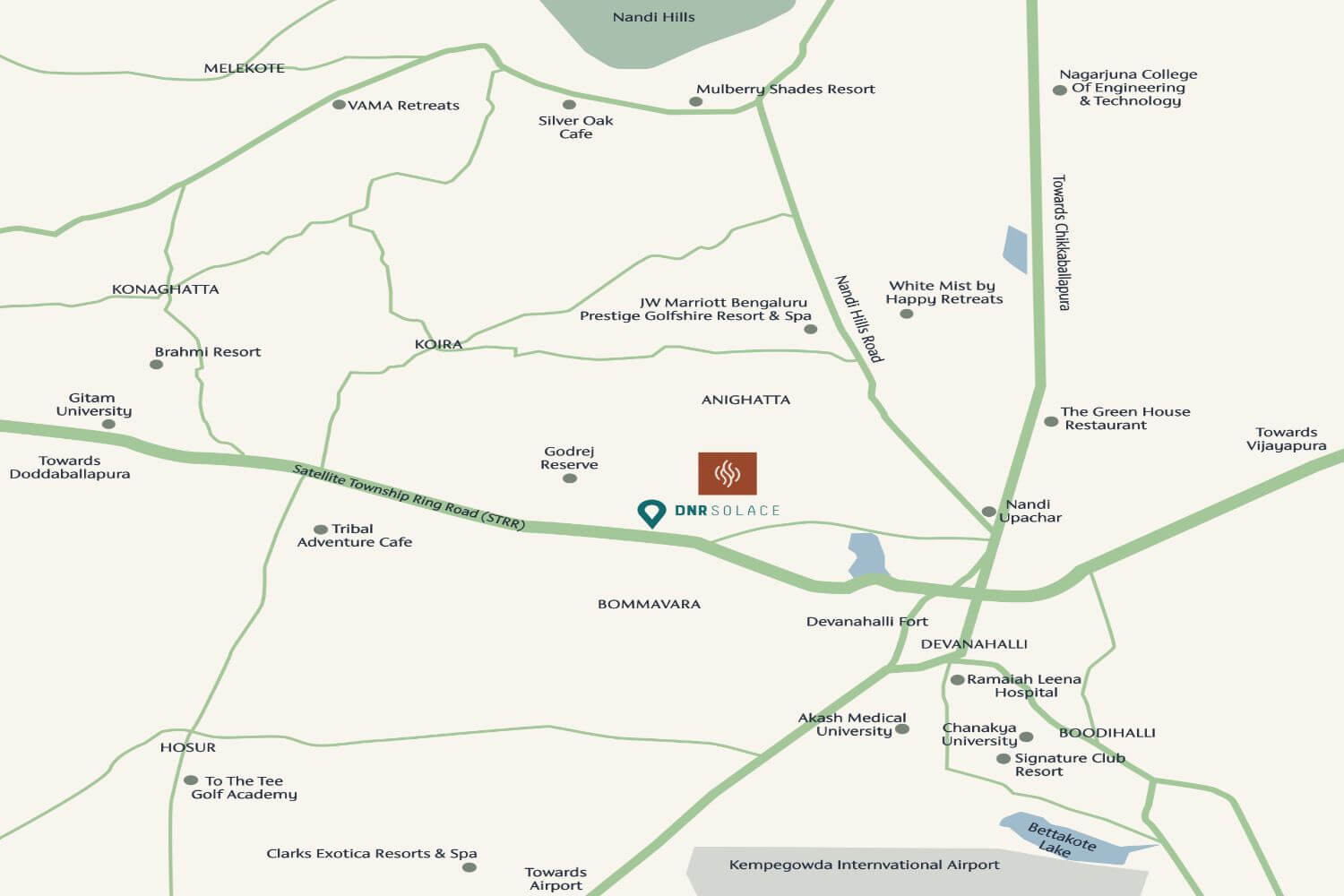 DNR Solace Devanahalli Location Map